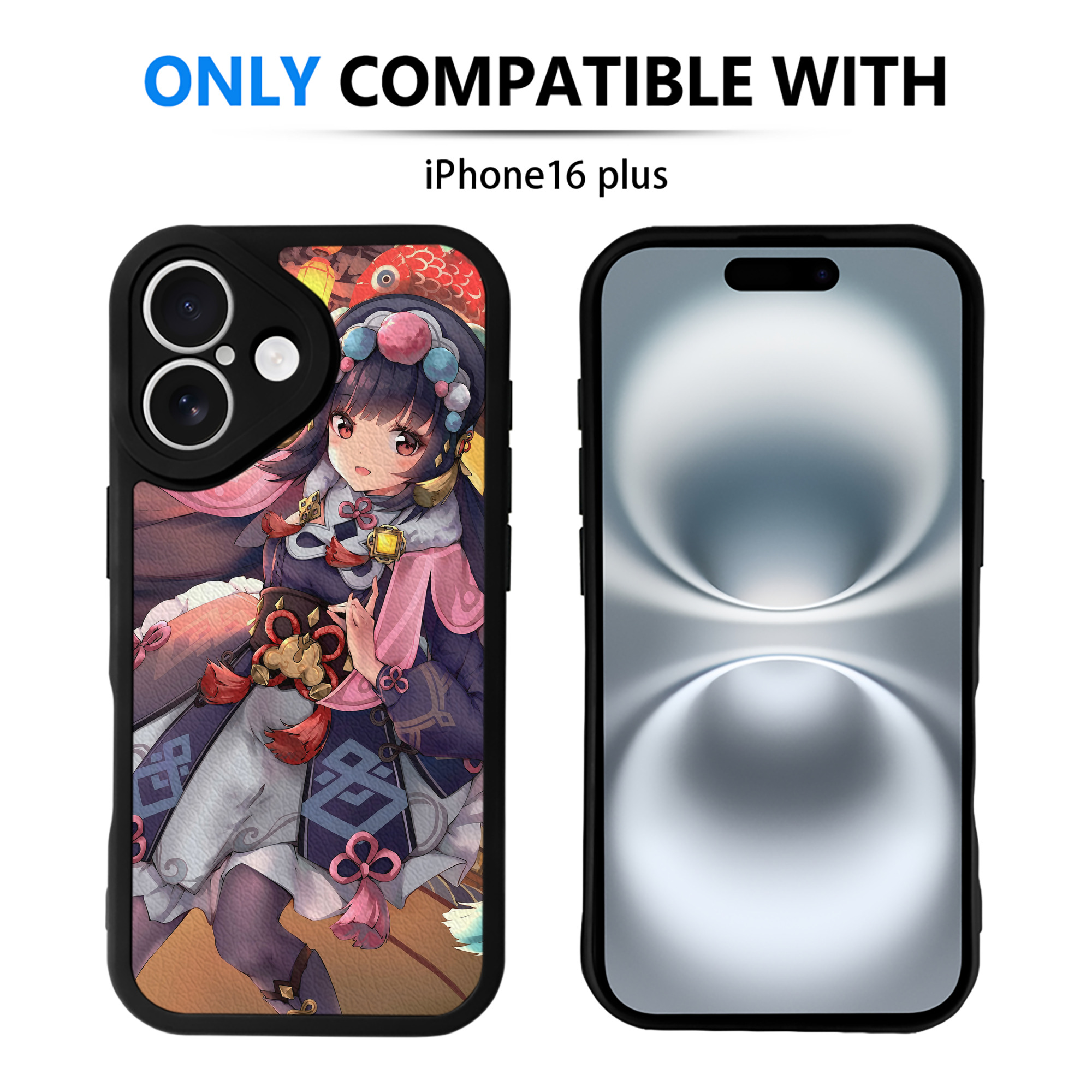 げんし神 genshin 【iPhone 16シリーズ対応】シリコンスマホケース（レザー調） 材質：シリコン